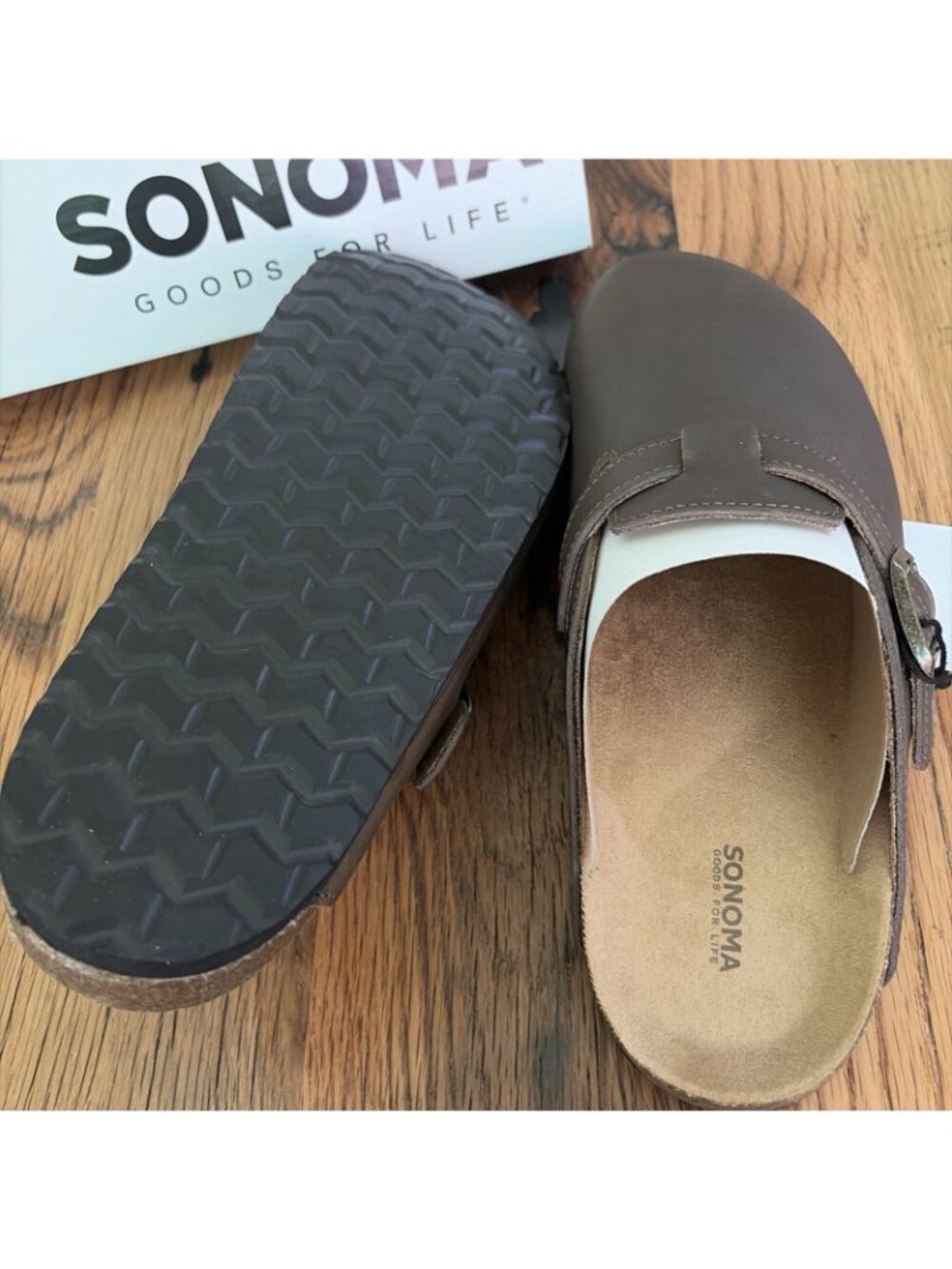 Sonoma New Brown Waterford Leather Slip On Clogs 9 - Picture 7 of 9